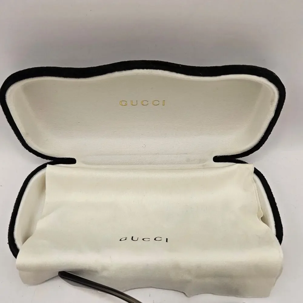 GUCCI GG0066S 003 SUNGLASSES HAVANA GREY TITANIUM FRAME GREEN LENSES 50mm - Picture 2 of 6